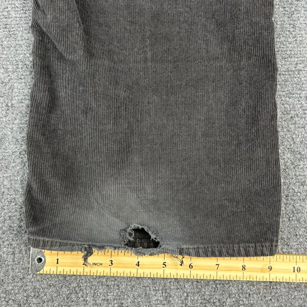 Banana Republic Straight Corduroy Pants Mens Size 36x30 Black Baggy Wide Leg Y2K